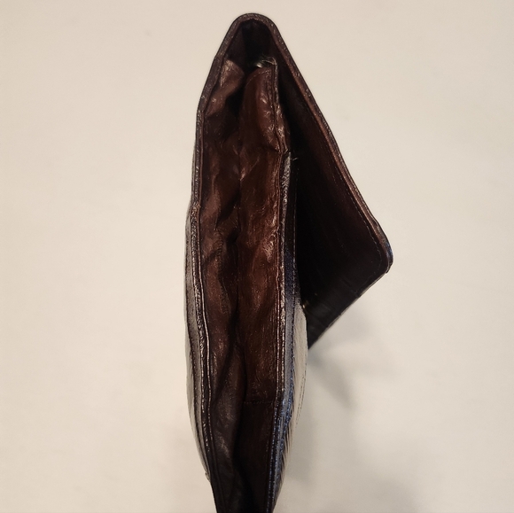 Vintage Espresso Brown Eelskin Clutch - Picture 5 of 16